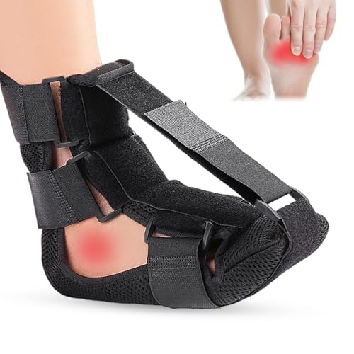 HANNEA Plantar Fasciitis Night Splint Sock, Unisex Plantar Fasciitis Brace, Adjustable Plantar Fasciitis Brace for Foot Drop, Achilles Tendonitis, Heel Spur, Pain Relief, S HANNEA Plantar Fasciitis Night Splint Sock, Unisex Plantar Fasciitis Brace, Adjustable Plantar Fasciitis Brace for Foot Drop, Achilles Tendonitis, Heel Spur, Pain Relief, S